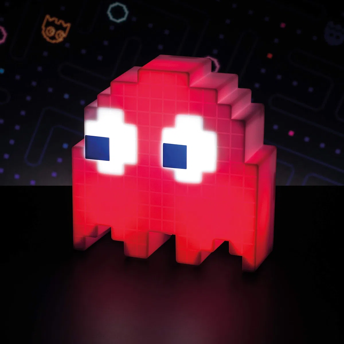 Luce Pac-Man Ghost Cambia Colore con la Musica, Alimentata via USB, Regalo Retro Gamer