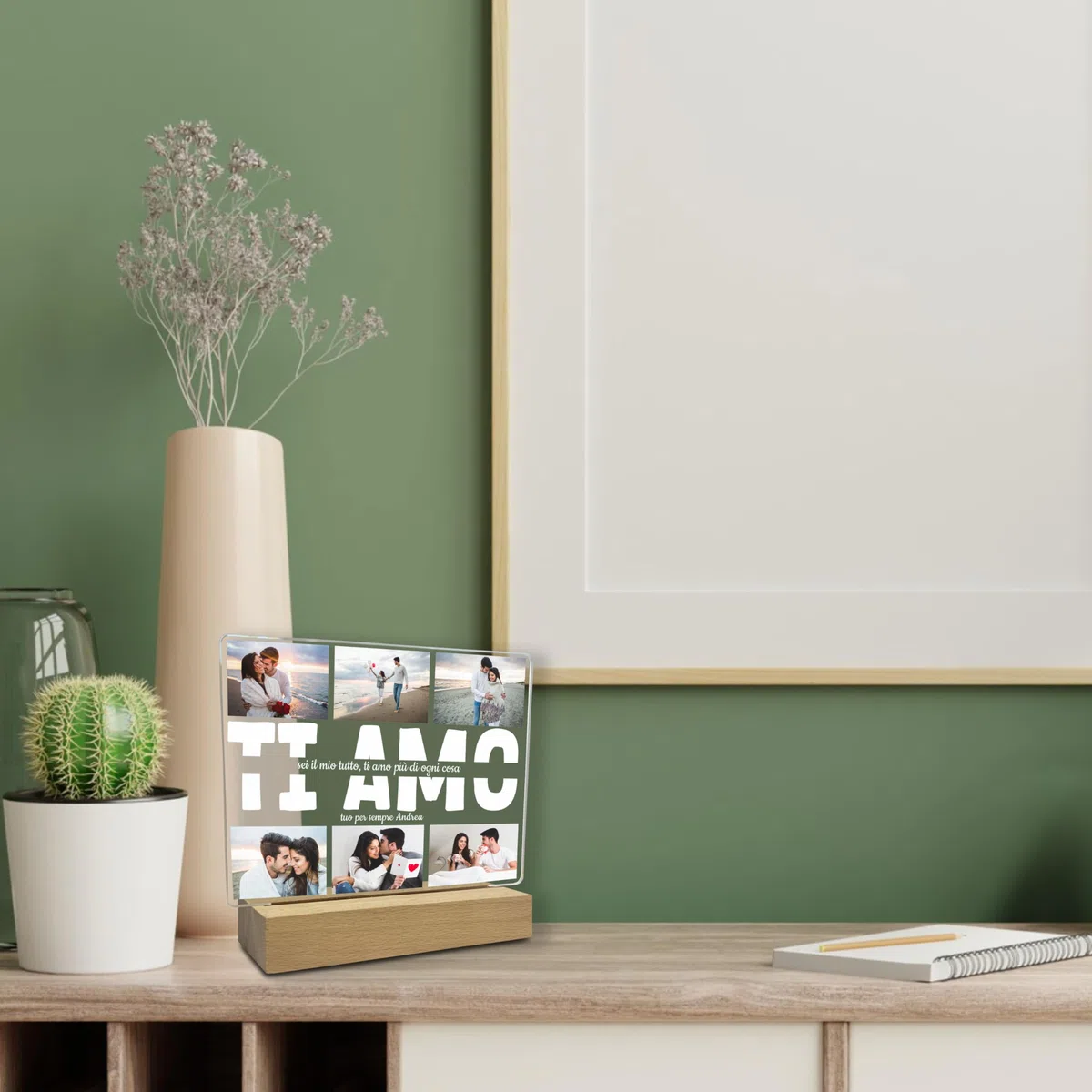 STAMPATEK Lampada Personalizzata Regali Per San Valentino Per Lui Lei - Lampada Led Luce Notturna Regalo Fidanzato, Compleanno, Moglie, Marito, Compagno Regalo Natale Originale, PlexMod6_DS2