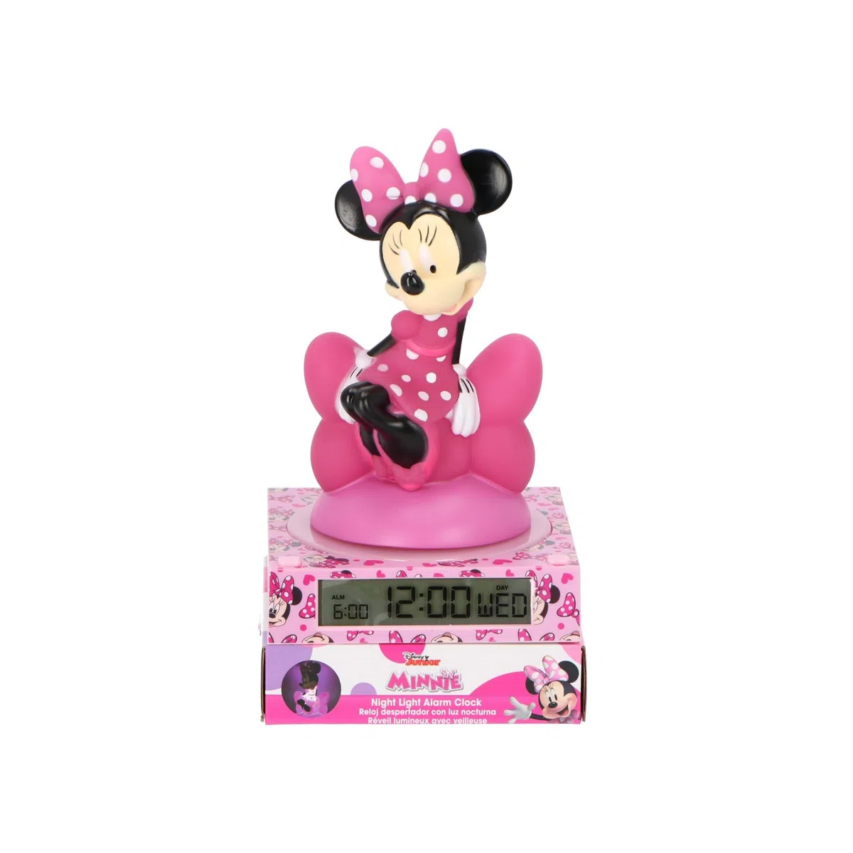 Minnie Mouse 3D Wekker mette nachtlampje in geluiden