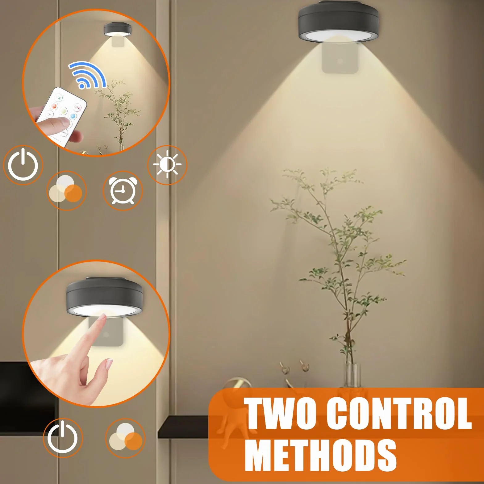 GBKDQQ Confezione da 4 luci per quadri, batteria ricaricabile, 3 temperature di colore, dimmerabile, indicatore artistico, luce di accento