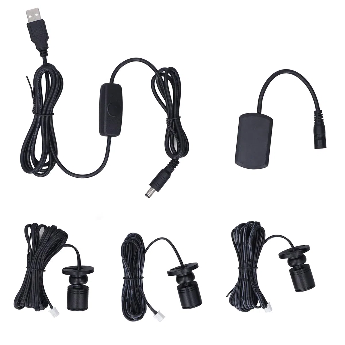 KKPLZZ Mini Faretti a LED 5V USB Display per Vetrina Luce da 1 a 3 Piccola Luce per Armadietto Dimmerabile per Collezione di Gioielli (Luce naturale)