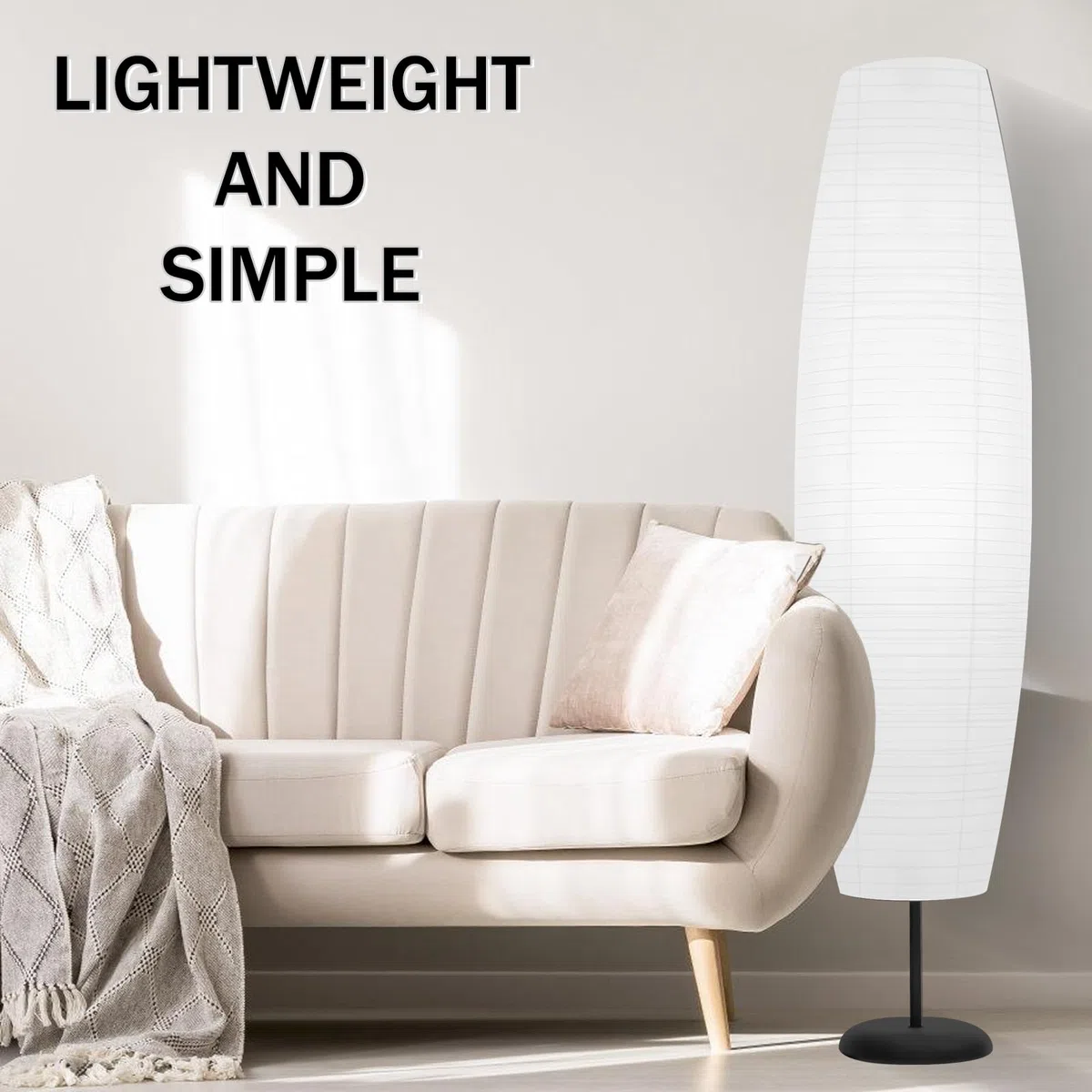 Paralume da terra da 110 cm in carta: lampade da terra in stile nordico, copertura per luce, paralume in carta, paralume da terra, sostitutivo per soggiorno, camera da letto