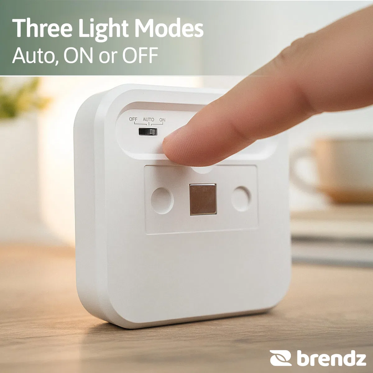 Brendz Luce LED per Scale con Sensore di Movimento, Ricaricabile USB-C, Magnetica, Bianco Caldo 3000K, Luce Armadio Senza Fili, Luce Notturna, Illuminazione Scale, Inuk, Confezione da 4