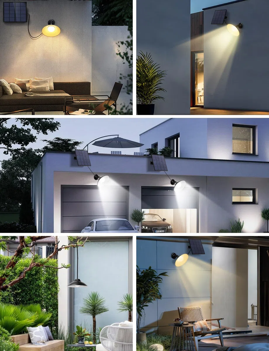 Aigostar Luce Solare Led Esterno con Telecomando 50W 500LM Lampade da Esterno solari IP65 Impermeabile Faretti Solari Esterni,temperatura colore regolabile 3000K/4000K/6500K, Lunghezza cavo 3M