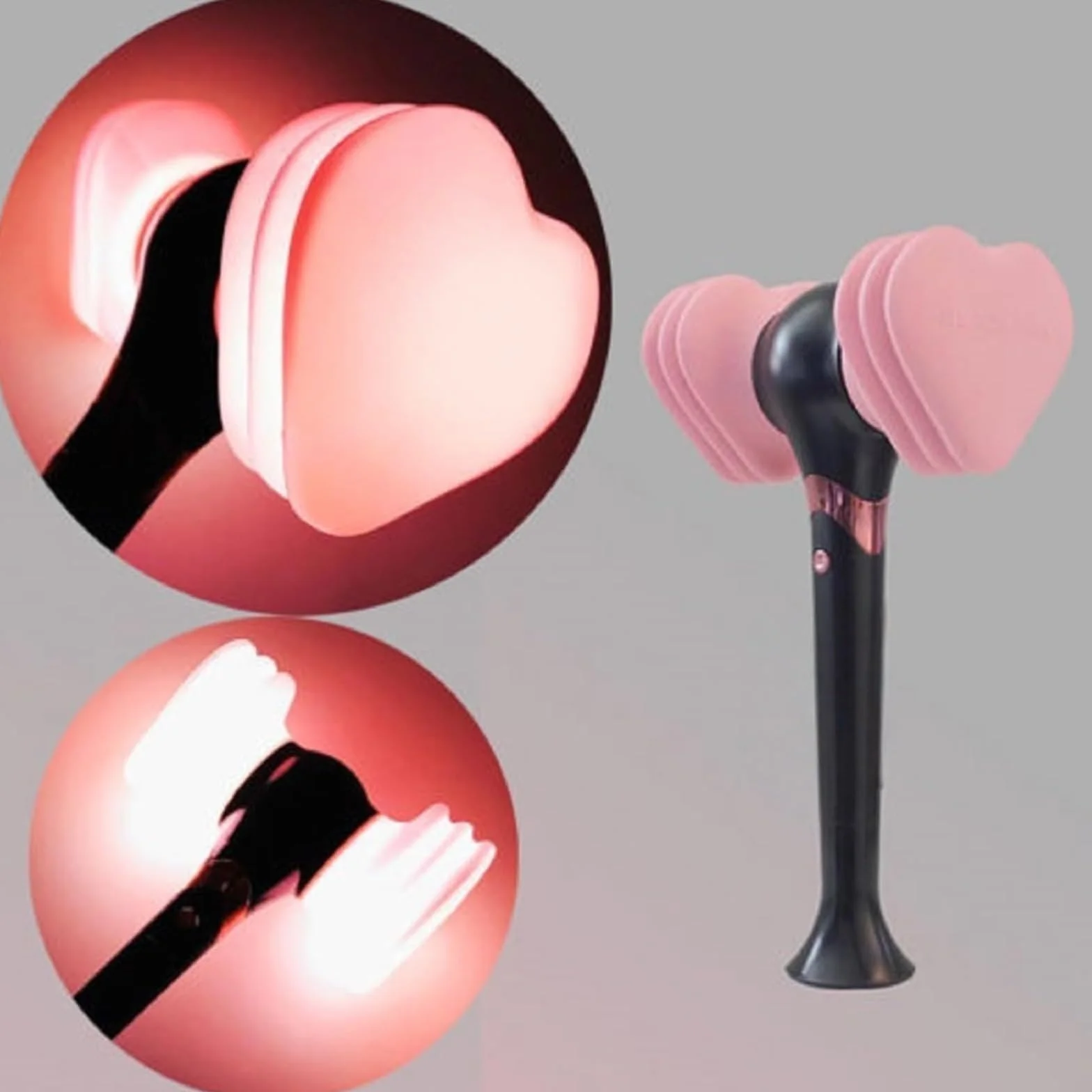Générique Lightstick Lampada da concerto Luce LED Nero Rosa Lampa Hiphop