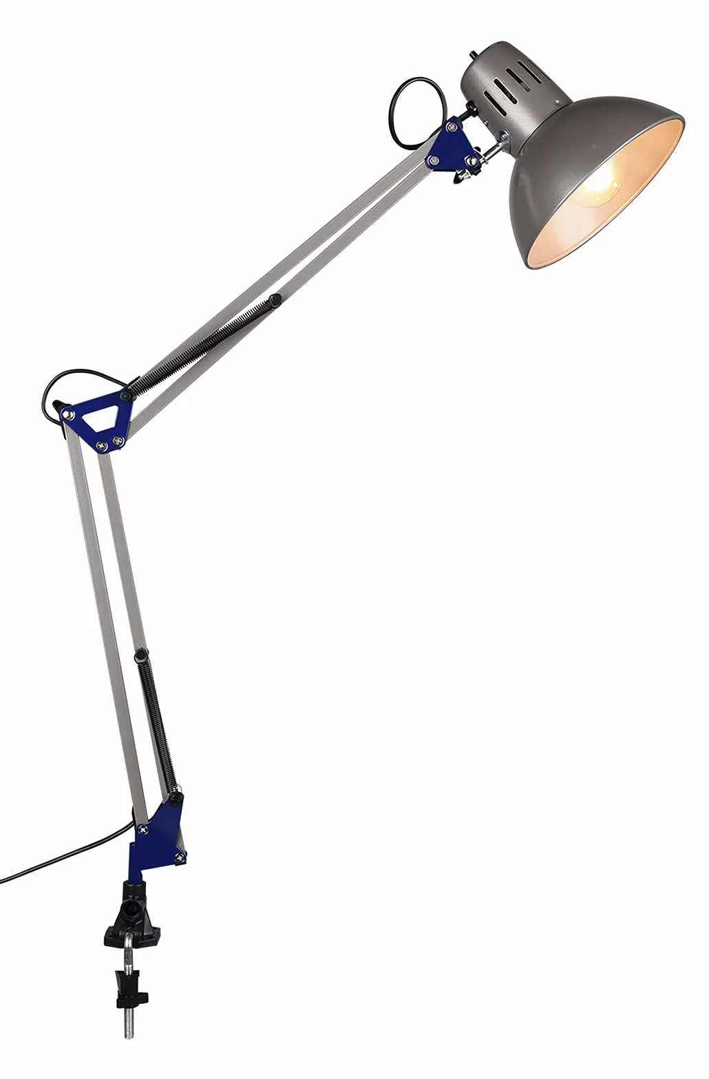 Trio 5029010-47 Lampada a Morsetto da Tavolo, 58 cm, Nickel Opaco