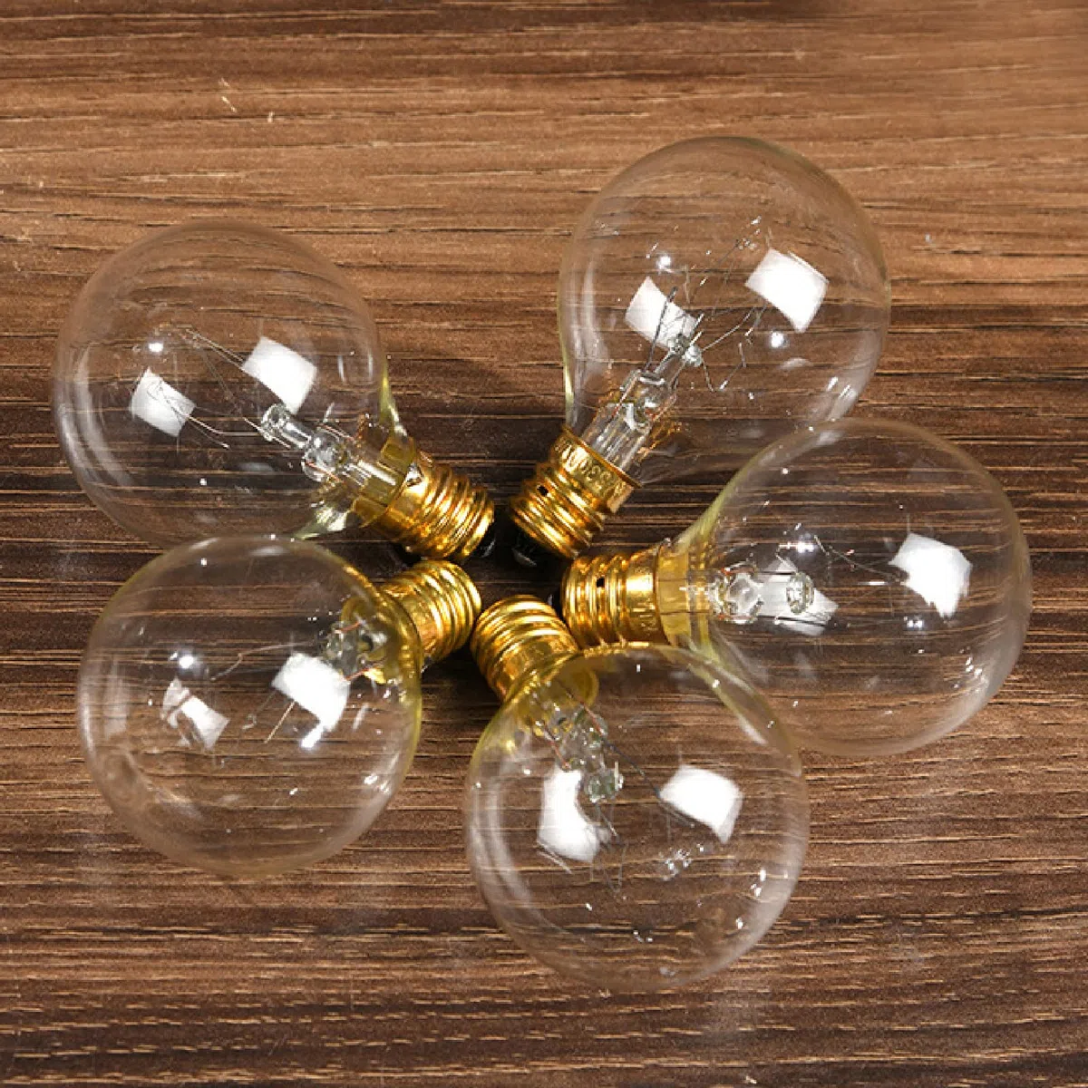 Matybobe Lampadina a incandescenza in tungsteno G40, 7 W, 220-240 V, E12, per interni ed esterni, decorazione per la casa di nozze, confezione da 25