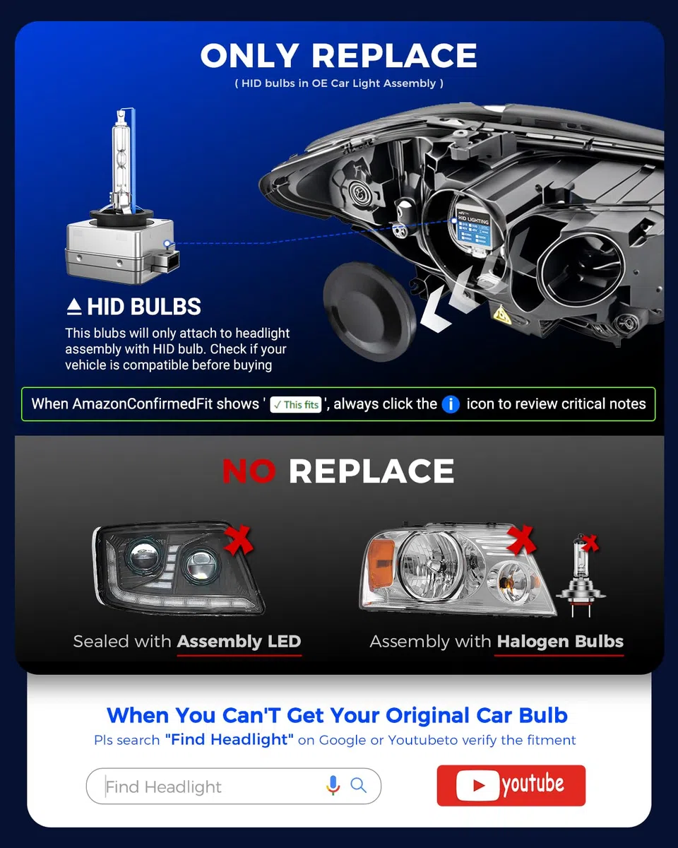 Marsauto Lampada D1S Xenon 35W 8000K Luce Bianca Fredda HID Lampadine per Fari Xenon Confezione da 2