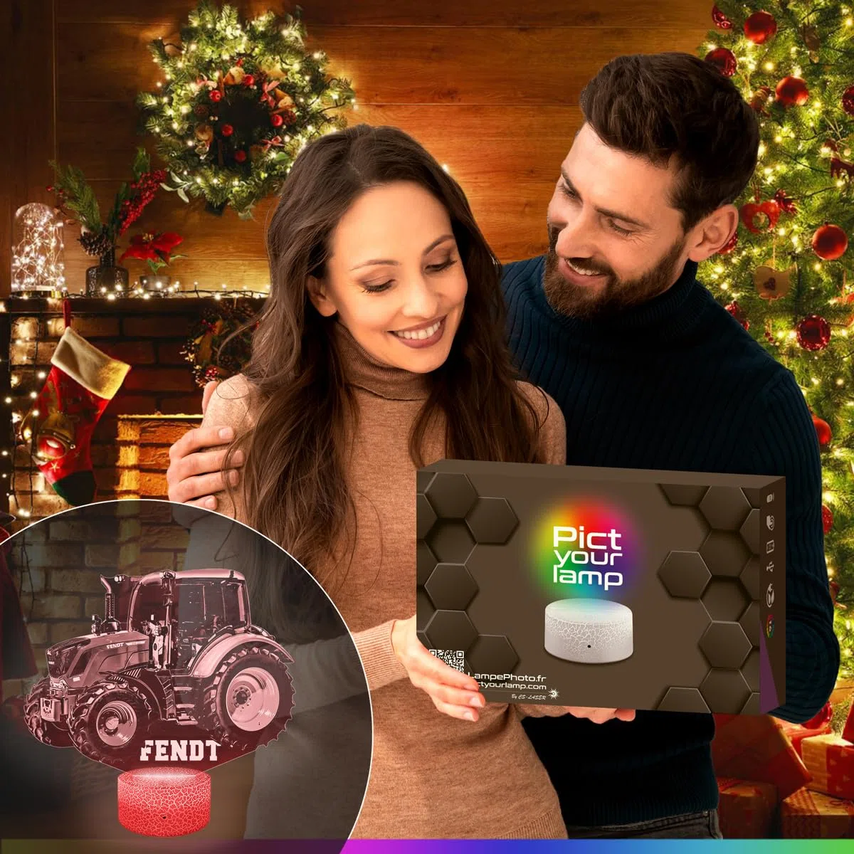 Lampephoto.fr - Lampada 3D Trattore Agricolo Fend, Luce Notturna Tattile, Collezione Miniatura 1 32. Idea Regalo Uomo oggetto Trattore Agricolo Fend Luce Notturna Adulto Decorazione Camera TOP