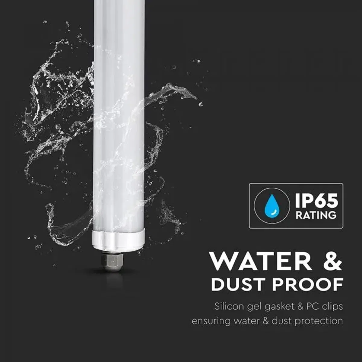 V-TAC Plafoniera LED Impermeabile 120 CM da Esterno - 36W - PRO SERIES - Lampada Rettangolare da Soffitto e Parete - 4320 Lumen - per Garage, Negozio, Magazzino - Tubo LED - Luce 4500K Bianca Naturale