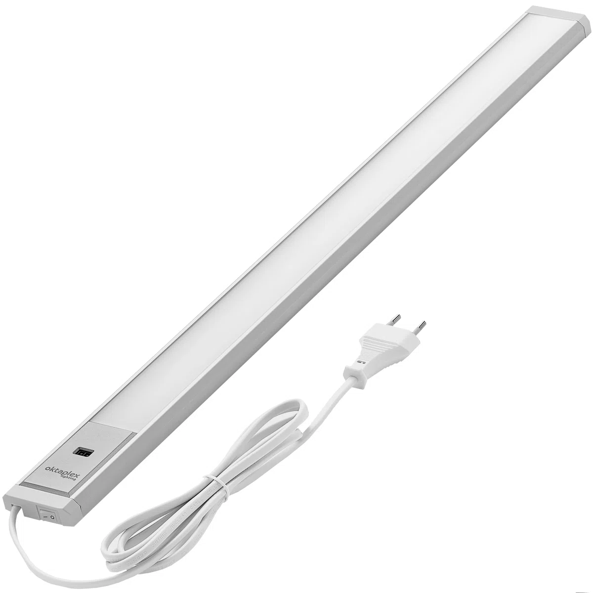 Oktaplex Riva Sottopensile LED Piatto Dimmerabile Bianco Caldo 57,5cm Con Sensore 690lm 10W 230V Argento