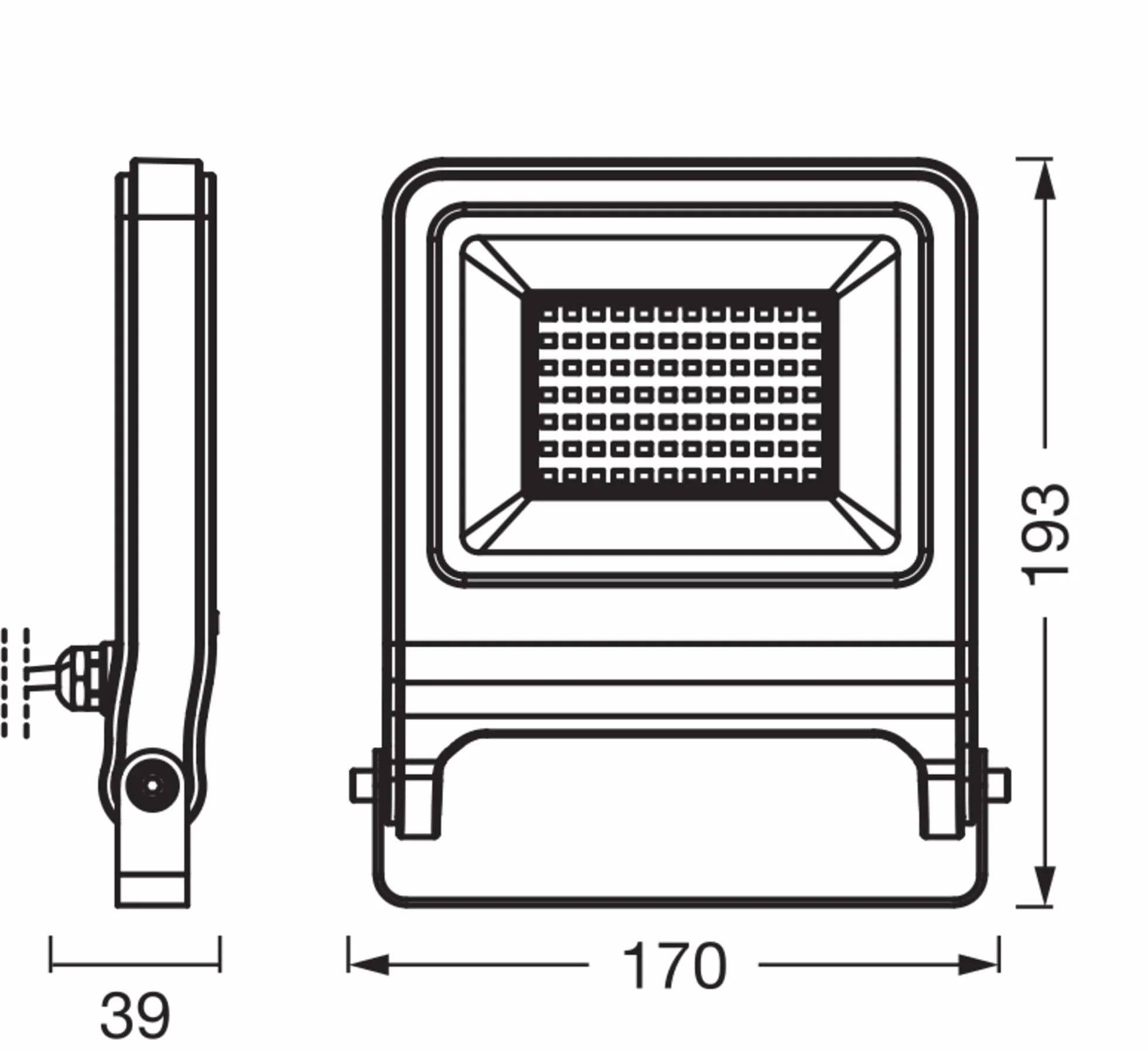 OSRAM Proiettore LED ENDURA FLOOD PC 50W, bianco freddo 4000K, 5000 lumen, proiettore IP65 per grandi aree, alluminio riciclato, efficienza 100 lm/W
