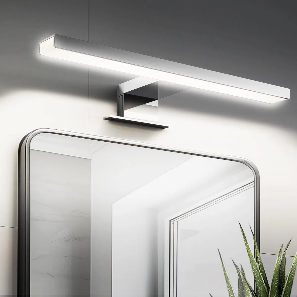 Hommie LED Applique Bagno, Luce Specchio Bagno 30CM con Interruttore, 5W/4000K, Lampada Specchio Bagno Bianco Neutro per Lampada da Armadio, Luce per Trucco, Impermeabile IP44
