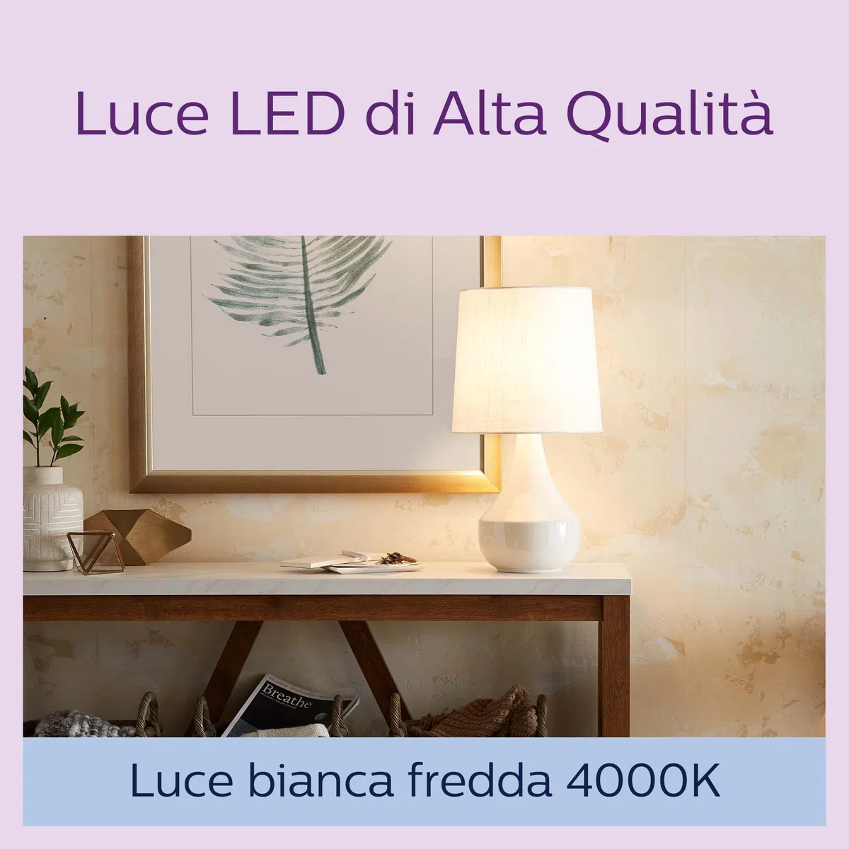 Philips LED E27, confezione da 6 lampadine, equivalente a 100 W, lampadine LED smerigliate, Plastica, Luce Bianca Naturale 4000K, LED a risparmio energetico con lunga durata