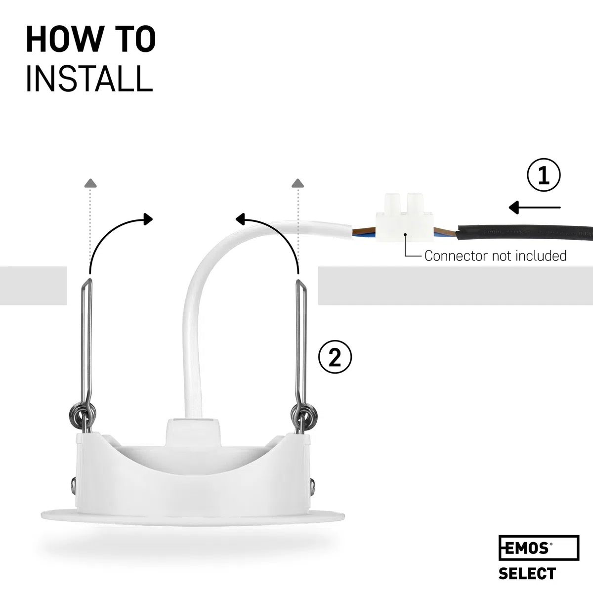 EMOS Exclusive Faretti LED da Incasso per Cartongesso 5W / 370 Lumen | Faretti da Incasso Bagno IP44 | Set di 3 pezzi Spot LED 3000K Luce Bianco Caldo, Rotondi e Ultra Piatti in Bianco