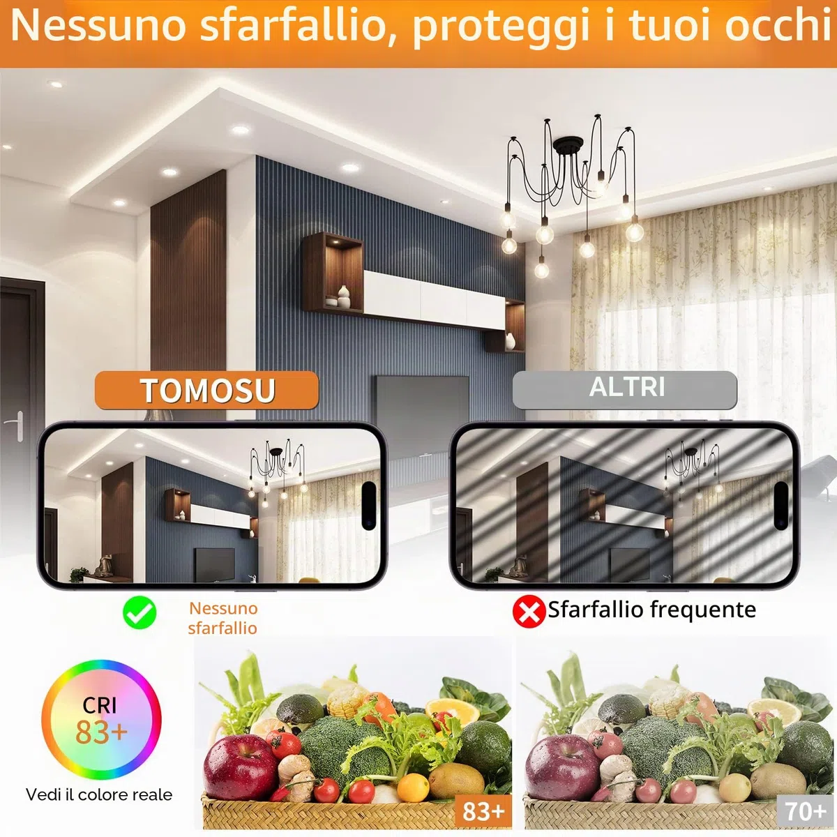 Tomosu Faretti LED da Incasso per Cartongesso, 5W 450LM Luci da Soffitto Interno, Luce Naturale 4000K, Faretto led incasso IP44, Diametro Foro Ø75-90mm, AC 220-240V, Set di 10