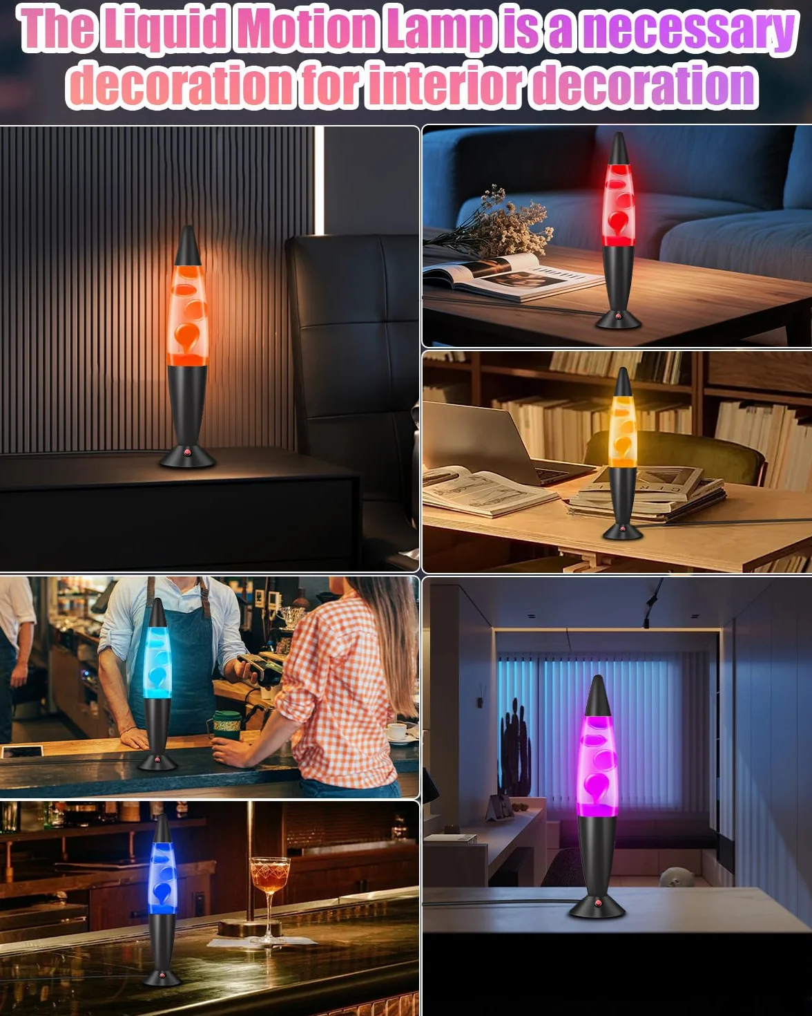 Lampada Magma 16 Pollici con 17 Colori e 4 Modalità Luce, Lampada Magma con Effetto Fluido, Telecomando RF 15m, Timer 8h, Bambini e Adulti – per Camera, Ufficio, Regalo(41.7cm)