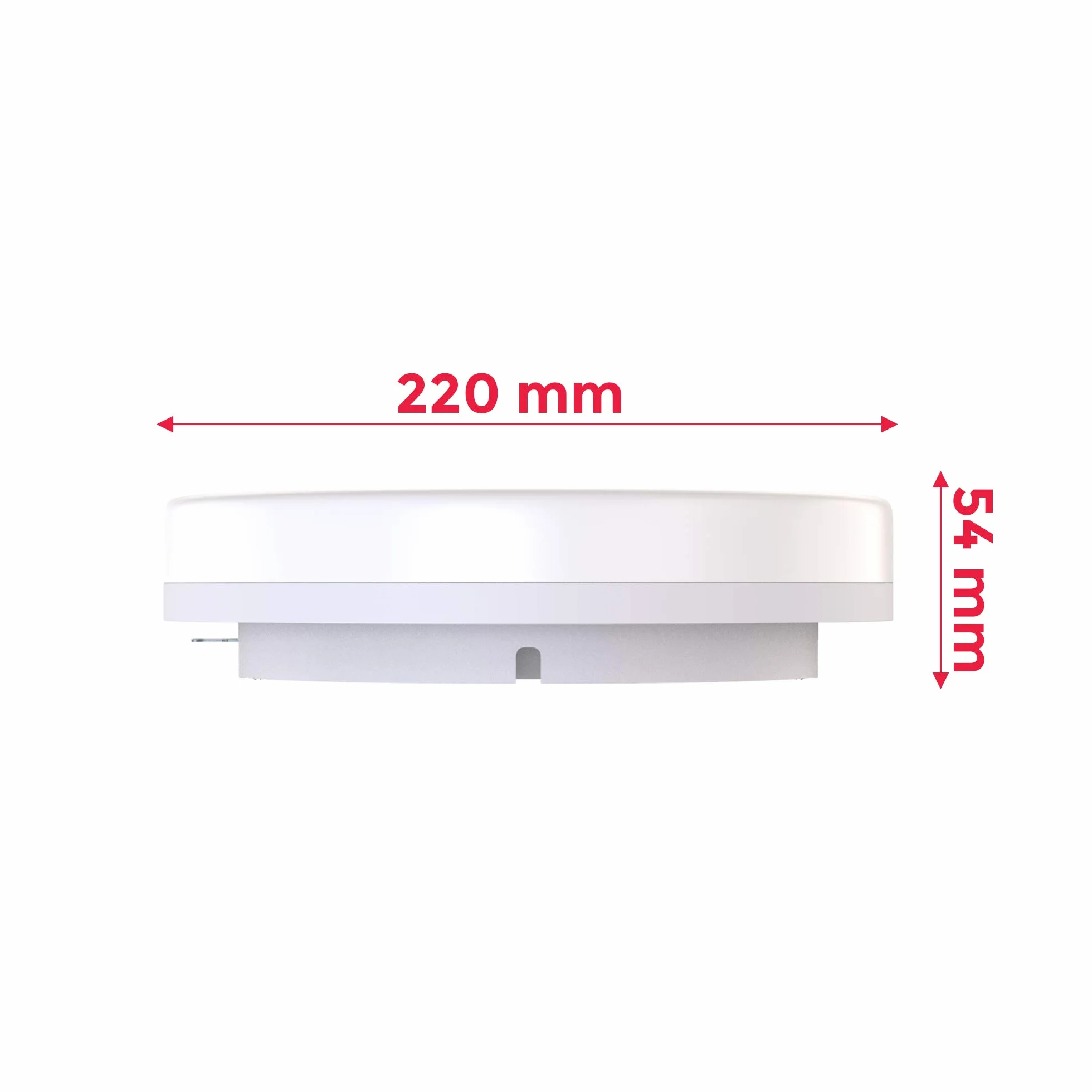 B.K.Licht Plafoniera LED, lampadario bagno a luce bianca naturale 4000K, 13W, 1600 Lm, lampada da soffitto resistente agli schizzi d'acqua IP54, plafoniera diametro 22cm, plastica, 230V