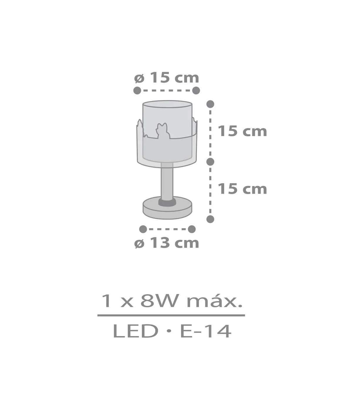 Dalber Lampada da tavolo o comodino per bambini Loving Deer cervo, 61271N, G4-4W LED - Lampadina inclusa