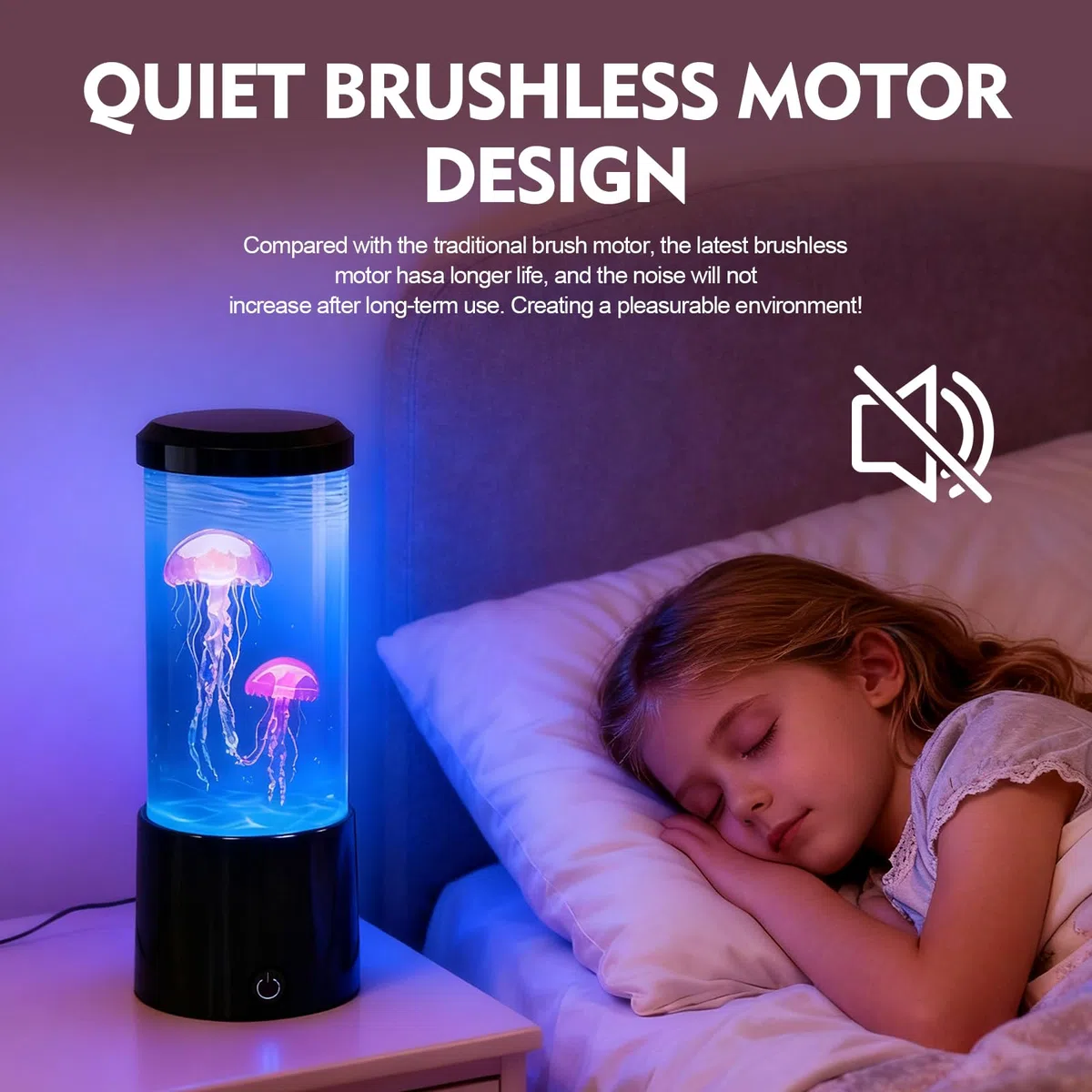 Lampada Medusa LED con 16 Colori & 4 Modalità, Silenzioso Jellyfish Lamp, Acquario Meduse Luce D'atmosfera, Lampada Acquario con Meduse Decorative per Bambini e Adulti, Alimentazione a USB, Nero