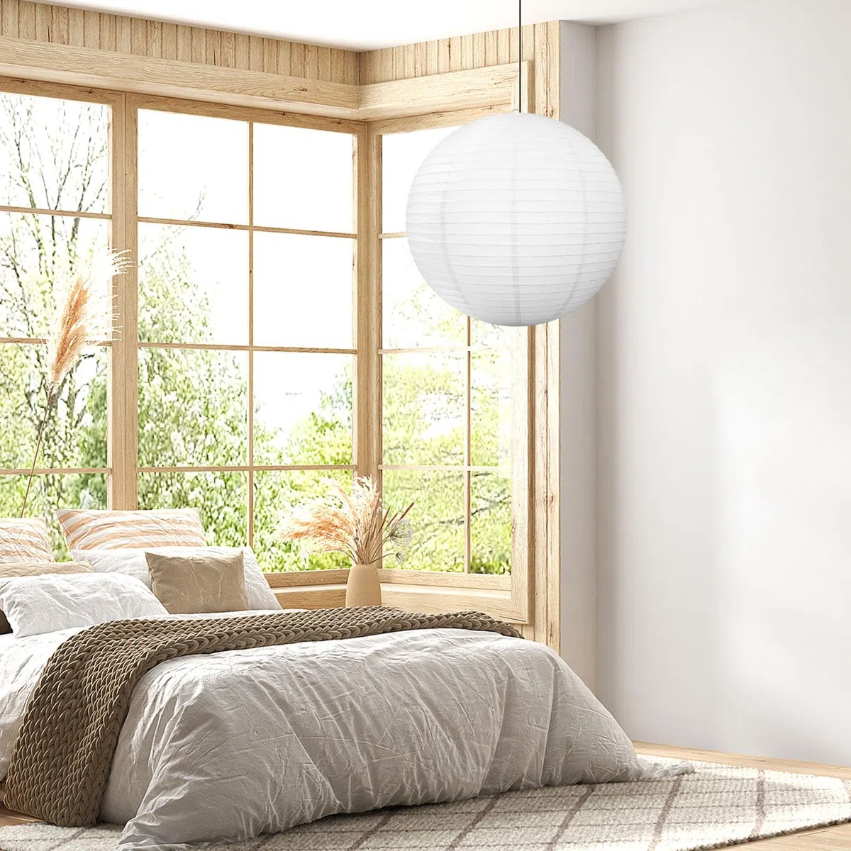 F Fityle Paralume in Paralume per Lampada a Sospensione Copertura per Plafoniera Copertura Decorativa per Lampadario a Lanterna di Carta, 50x50 cm