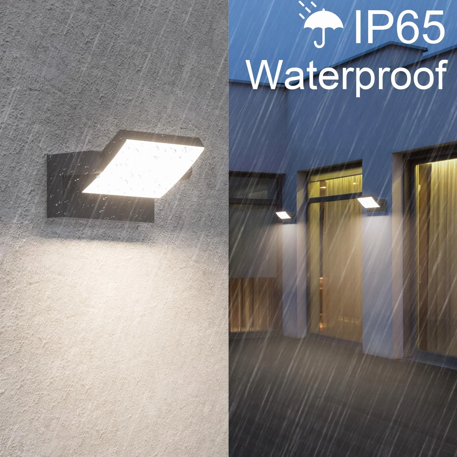 Klighten 4 Pezzi 24W Applique da Esterno Interno LED IP65, Luci da Parete Alluminio Orientabile Lampade da Parete Moderno per Ingresso Giardino, 1500 Lumen, Antracite, Bianco Naturale 4000K