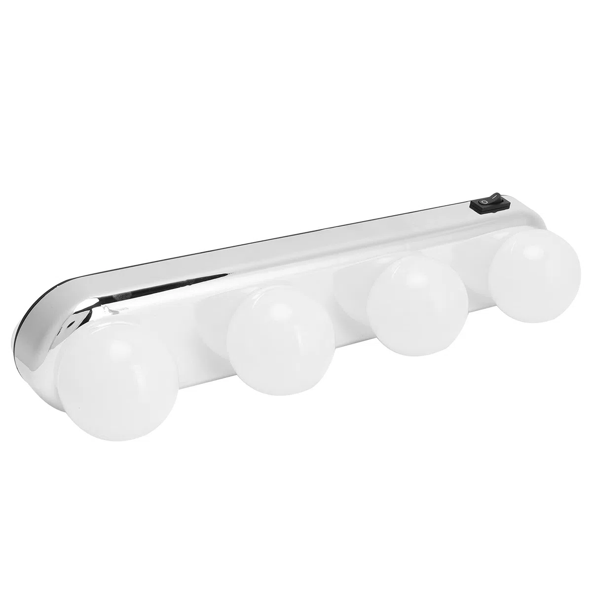 Qcwwy Luci per Trucco a LED Lampada per Trucco Senza Fili in ABS a 4 Luci per Specchio per Tavolo da Bagno