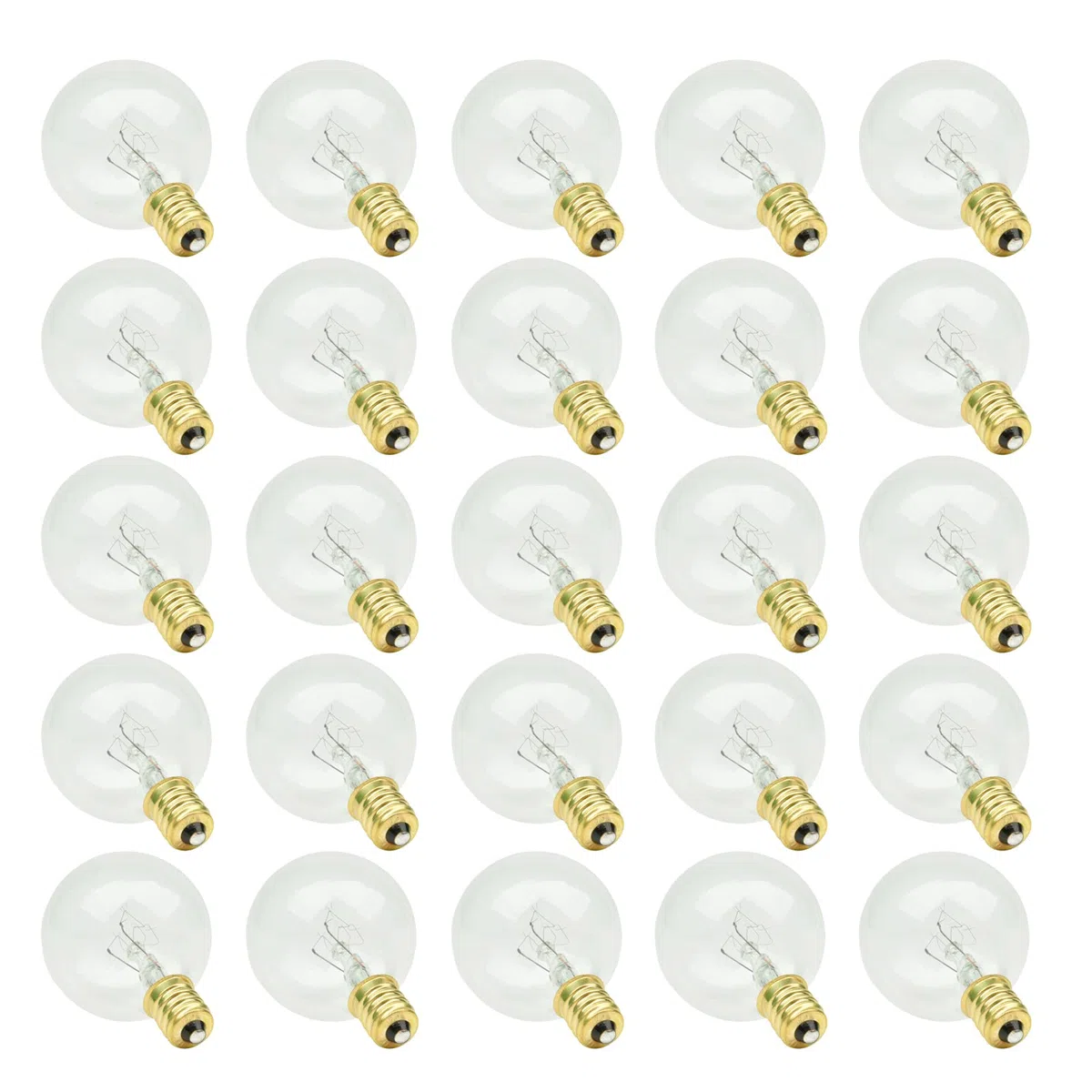 Lampadina Di Ricambio G40, 25 Pezzi, 7 W, 2200 K, Luce Bianca Calda, Lampadina Edison, E12, Per Balcone, Veranda, Feste, Terrazze, Matrimoni, Balconi, Decorazioni, Tensione 220-240 (bianco Caldo)