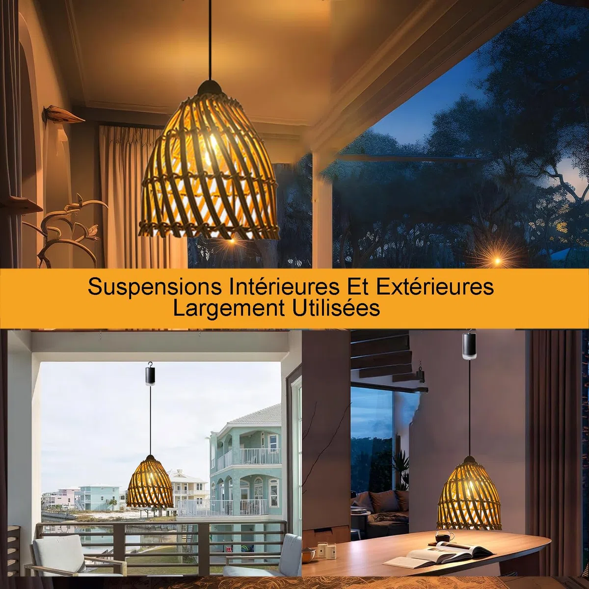 Lampadario Da Esterno A Batteria Lampadario A Sospensione A Batteria Con Telecomando, Lampadario Rattan Da Esterno Luminosità Regolabile Timer Lampadario Da Esterno Per Gazebo