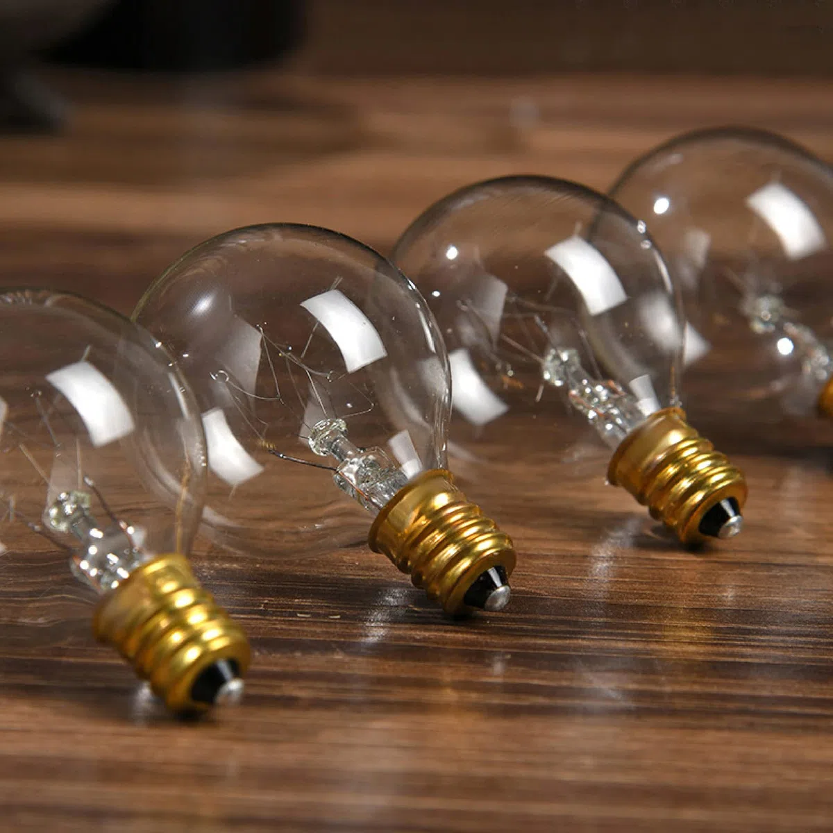Matybobe Lampadina a incandescenza in tungsteno G40, 7 W, 220-240 V, E12, per interni ed esterni, decorazione per la casa di nozze, confezione da 25