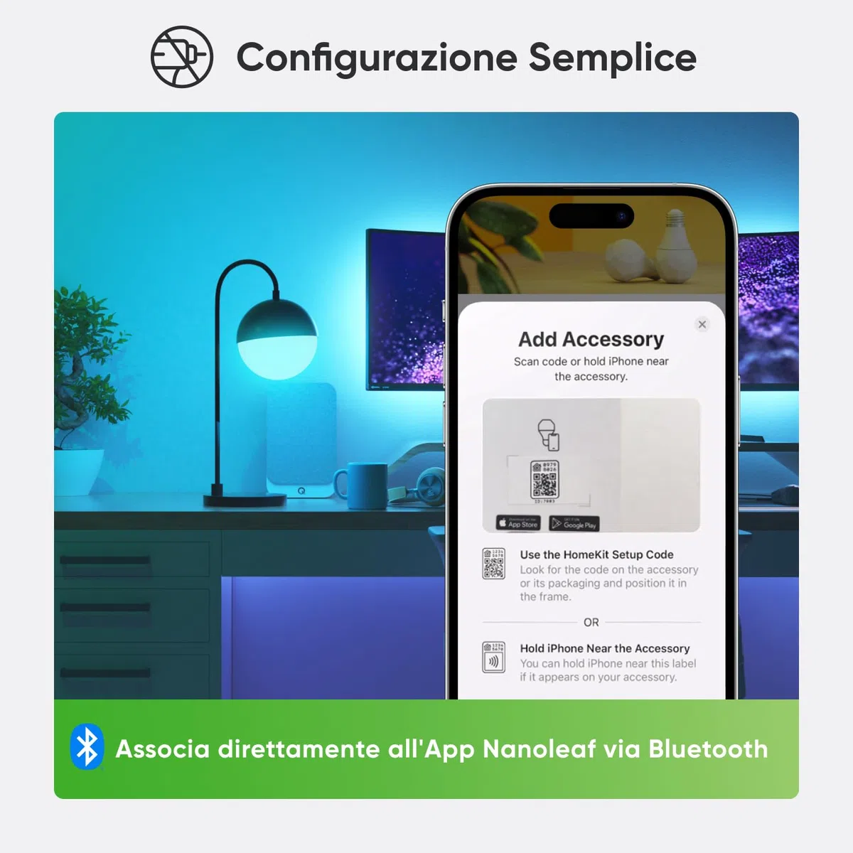 Nanoleaf Lampadine LED Smart E27, RGB WiFi, compatibili con Alexa/Google Home, 9W dimmerabili, 2700K-6500K, Matter e Bluetooth, Necesito un centro, telecomando incluso, confezione da 2