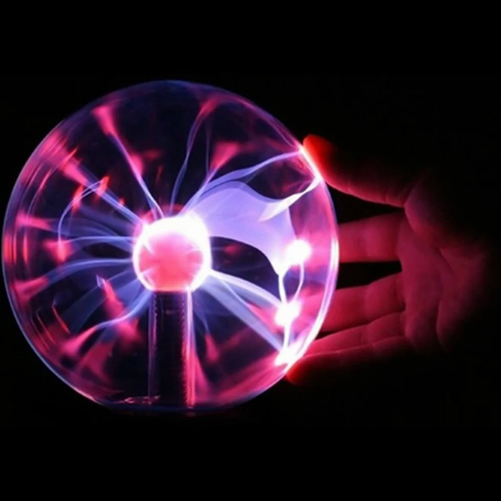 DELIPOP Sfera al Plasma 6 Pollici, Lampada al Plasma Magica Touch e Sound, Plasma Ball Decorativa per Camera, Feste e Regalo di Compleanno