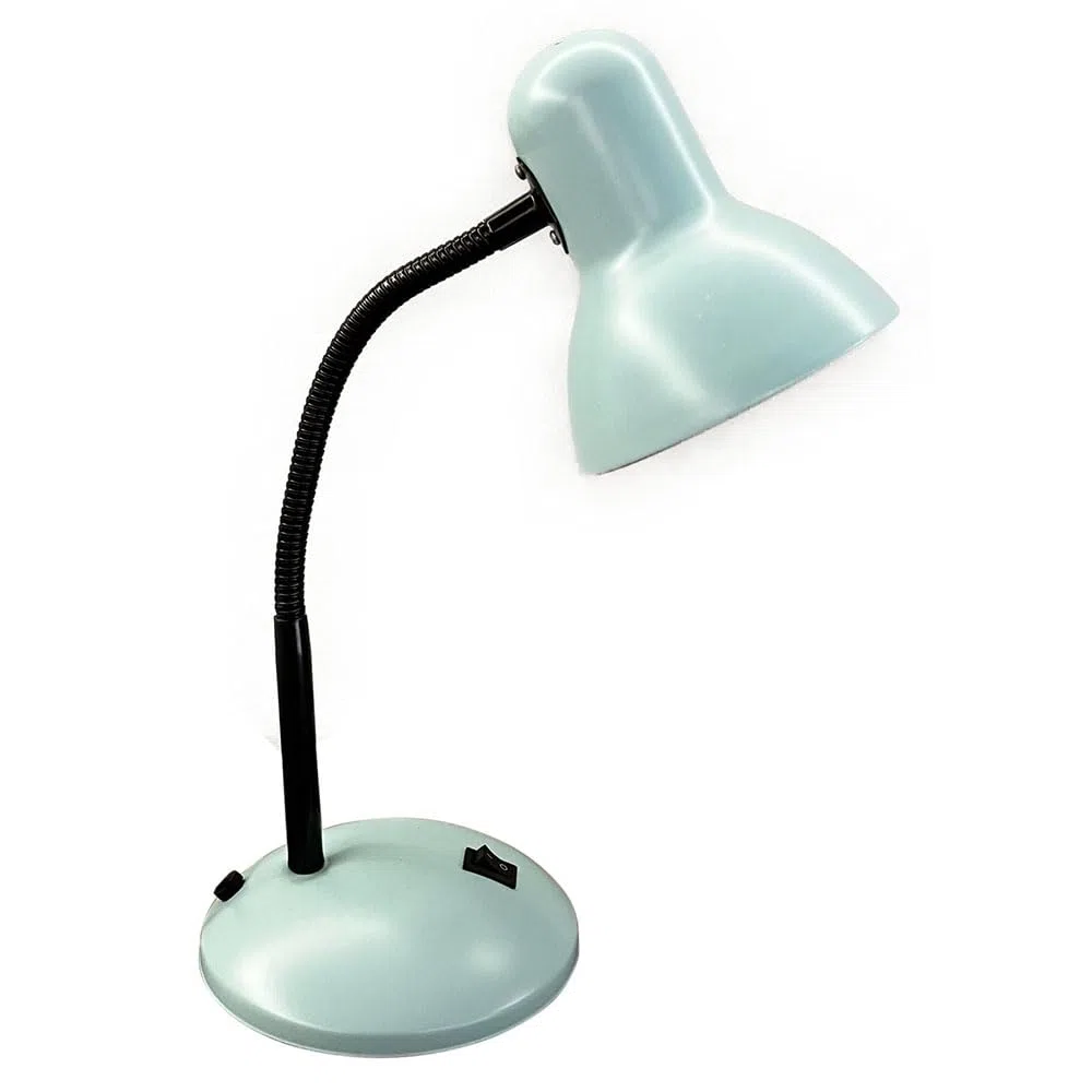 BEL AIR HOME - Lampada da Scrivania PISA in Metallo con Portalampada E-27 (LAMPADINA NON INCLUSA) per Illuminare il Tuo Spazio di Lavoro - Ideale per Scrivanie, Tavoli e Uffici (BLU)