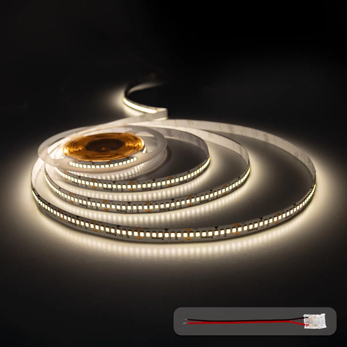 24V Striscia LED 5m Bianco Neutro 4000K 240LEDs/m 22W/m 16500lm SMD 2835 Dimmerabile Strip Nastro LED Autoadesiva Illuminazione Decorativa