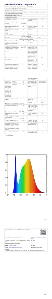 Lampada LED per specchio da, 8W 45 cm 230 V Luce neutra 4000K, Lampada da bagno moderna per luce da trucco, Lampada da mobile Luce da parete per bagno. IP 44 Impermeabile alluminatura