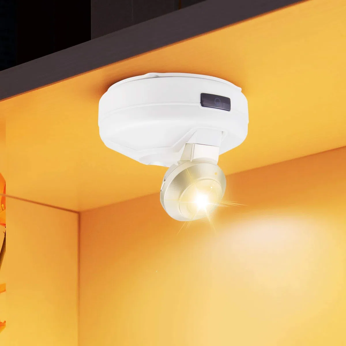 HONWELL Lampada da parete a LED con interruttore, dimmerabile, funzionamento a batteria con telecomando, timer, illuminazione per bersaglio, immagini, soffitto, cucina, armadio, corridoio, 2 pezzi