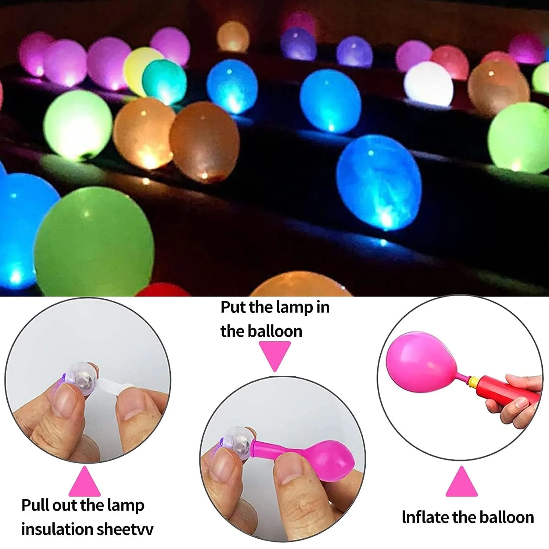 120 Pezzi Mini LED Palloncini Luci,Rotondo Lampada a Palloncino,Mini Led Lanterne di Carta,Lampada a Palloncino Colorate per Matrimonio Compleanno Halloween Festa di Natale Capodanno Decorazione