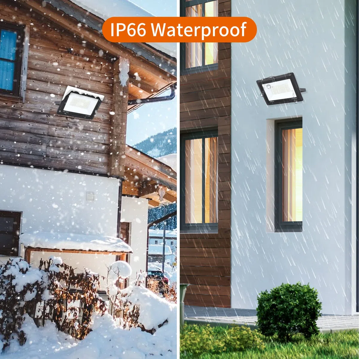 100W Faretto LED da Esterno, 10000LM 6500K Faro LED Bianco Fredda, Impermeabile IP66 Faretti LED, Luce Proiettore per Cortile Cantiere Giardino Terrazza