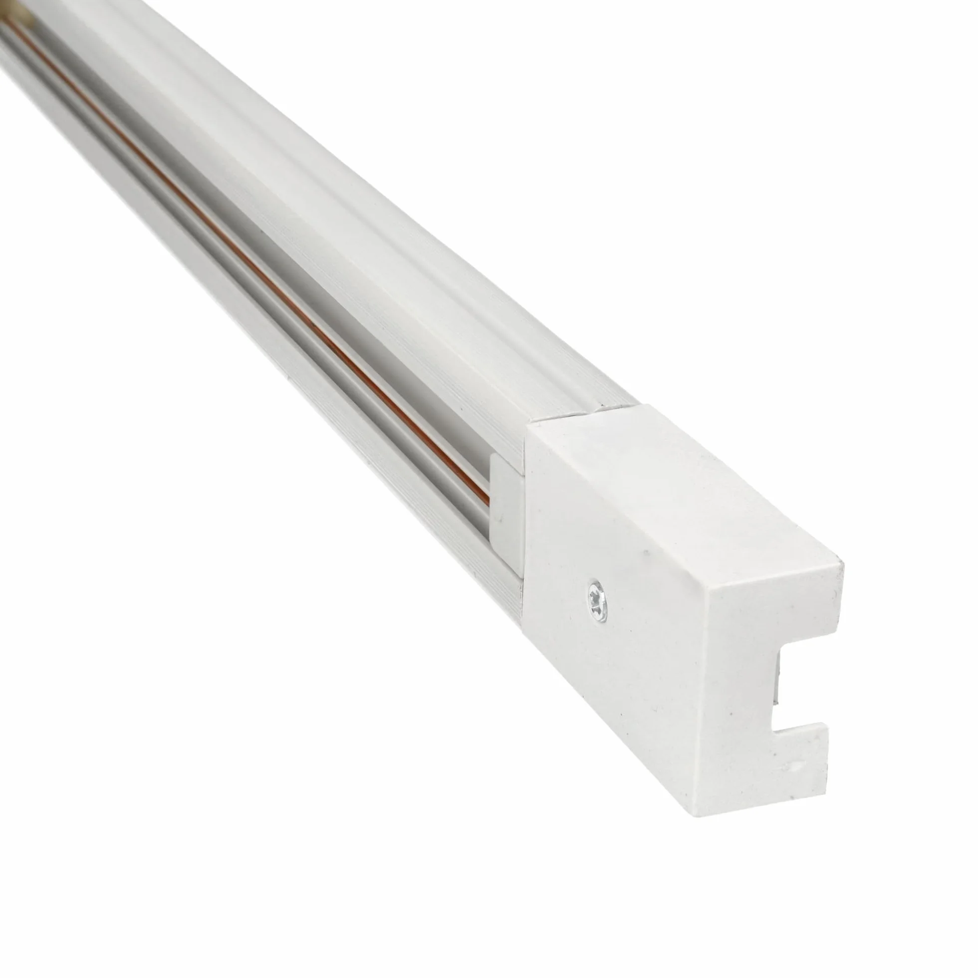 Jandei - Pack x2 Binario Monofase per Faretti LED, Installazione in Superficie. Alluminio bianco, lungo 1 metro. Ideale per vetrina, azienda, negozio, casa, camerino... (Bianco)
