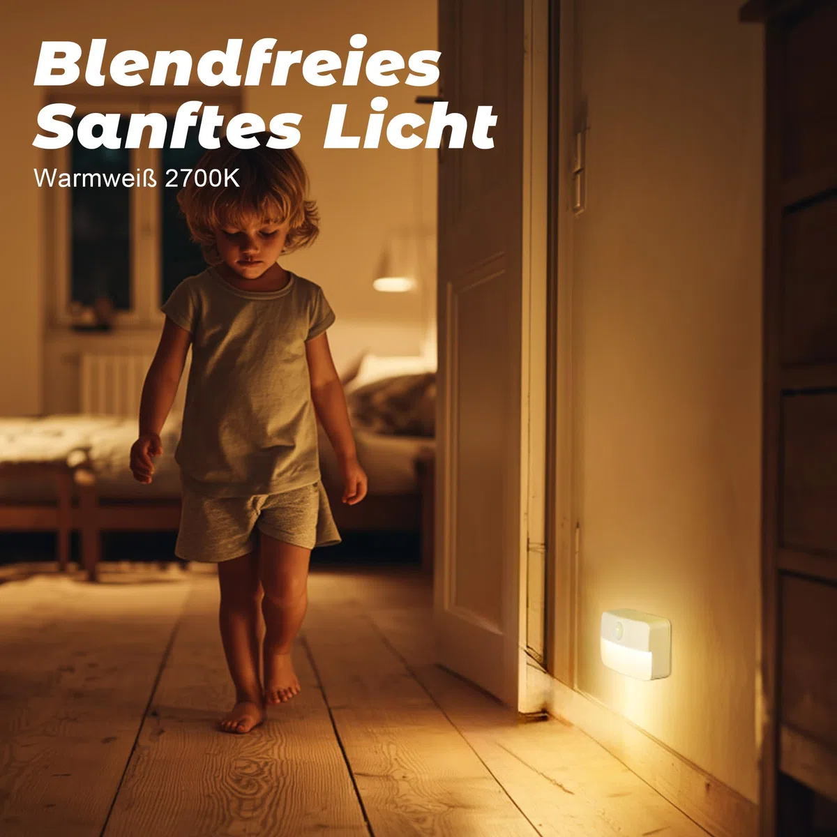 8 pezzi di illuminazione a LED per scale con sensore di movimento - Luce notturna interna, luce per scale con sensore di movimento a batteria, piccola lampada per illuminazione delle scale con