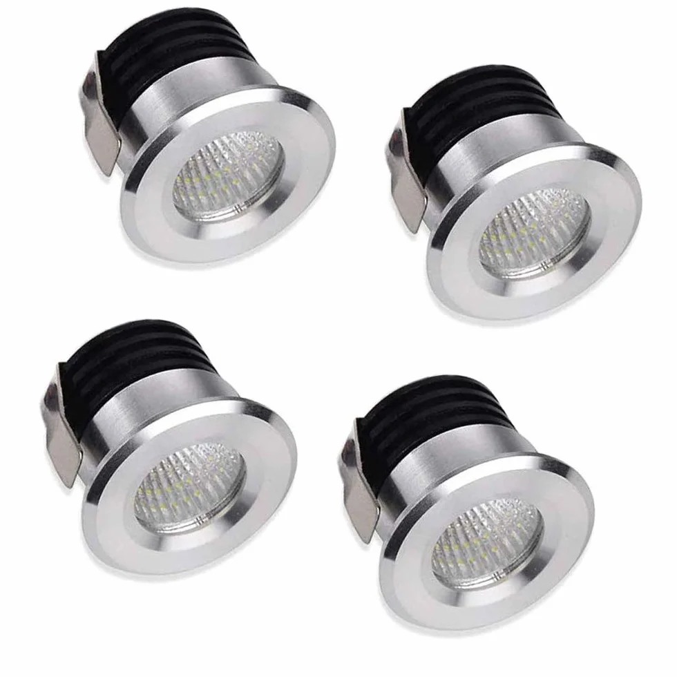 4 x Luci Mini Faretto led da Incasso Mini Faretti 3W LED Bianco Caldo Per Il Vetrina Station di Interni Illuminazione Cartongesso Incl.Seperated Trasformatore