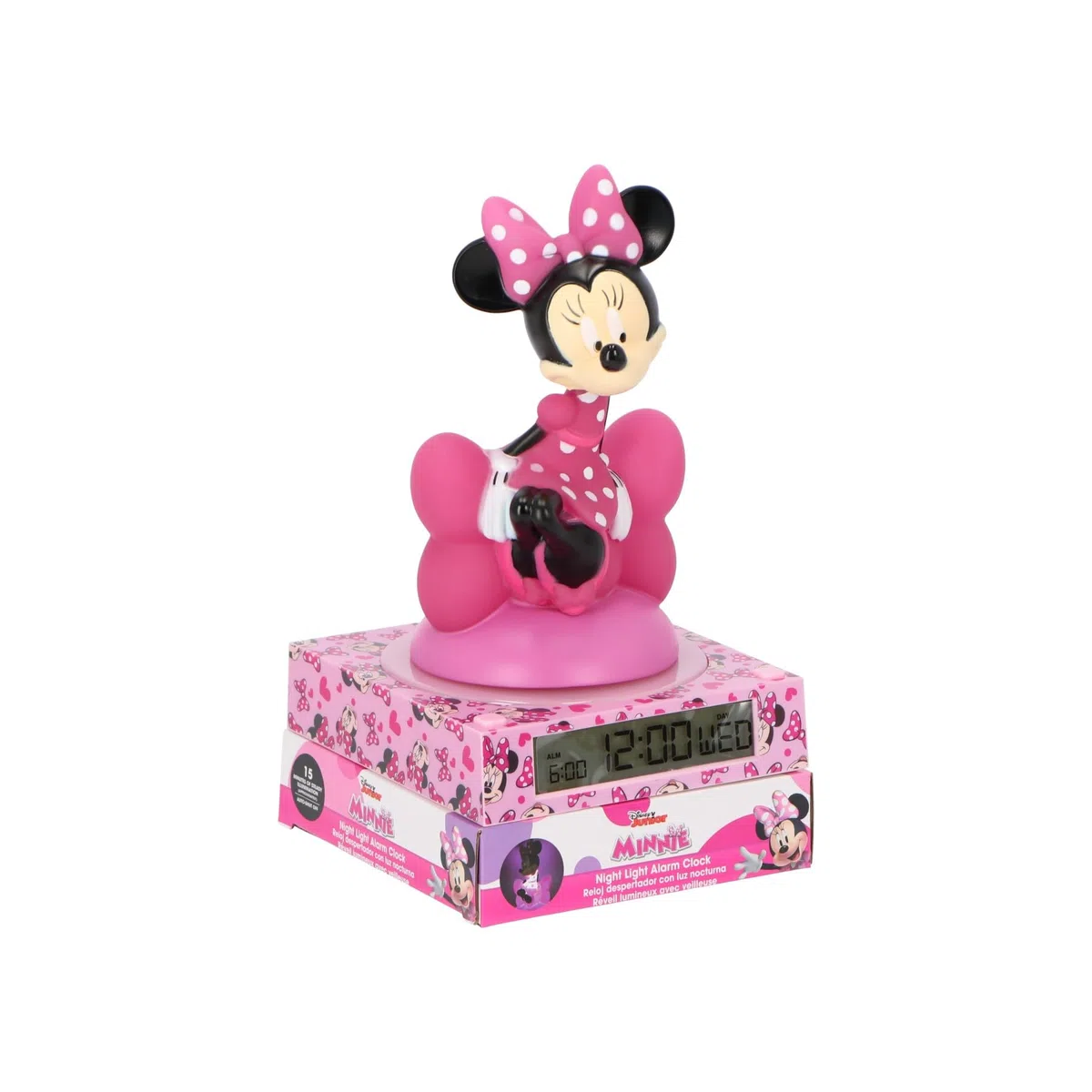 Minnie Mouse 3D Wekker mette nachtlampje in geluiden