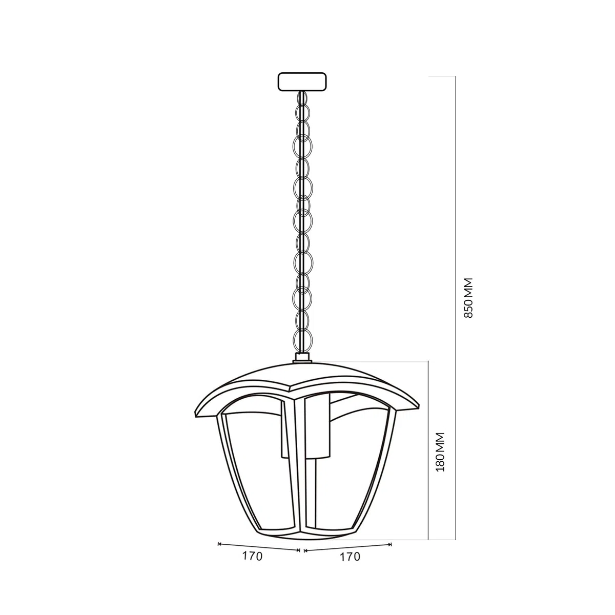 M Ledme - Plafoniera LED da esterno serie Ronse, attacco E27, impermeabile IP44, finitura nera. Ideale per giardini, terrazze, ingressi e portici (lampadina non inclusa)