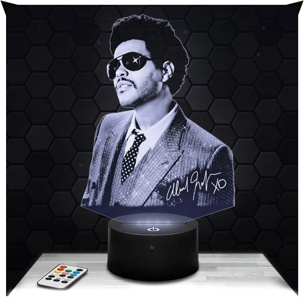Lampephoto.fr - Lampada 3D The Week end Decorazione Collezione Cantante Pop Canadese Idea Regalo Uomo Donna Oggetto The Weekend Luce Notturna Tattile, Decorazione Camera, Idee Regalo Uomo Donna TOP