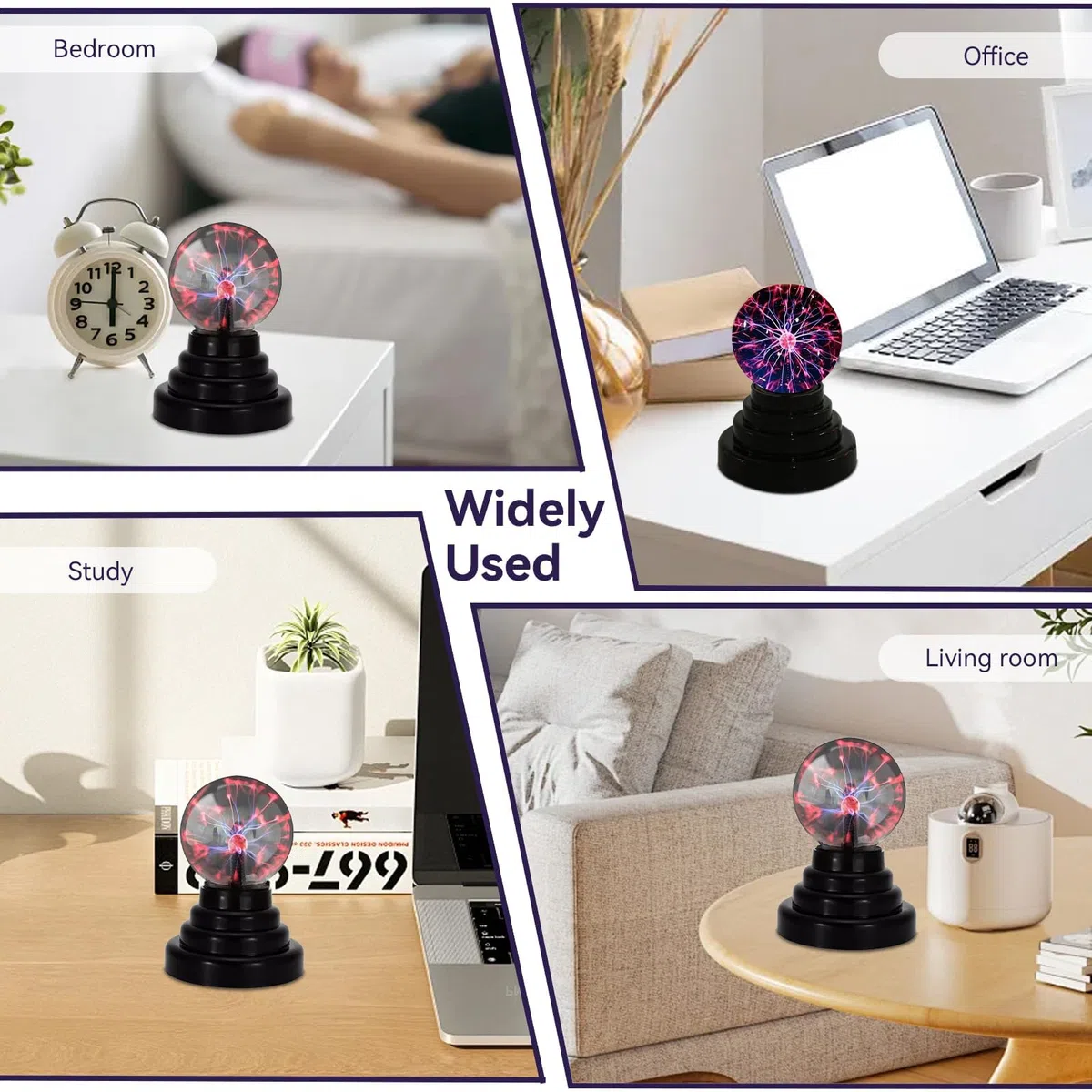 Agatige Lampada Magica a Sfera al Plasma da 3 Pollici, Sfera sensibile al Tocco Mini Sfera Nebulosa Globo con Luce Divertente per Decorazioni domestiche per Feste