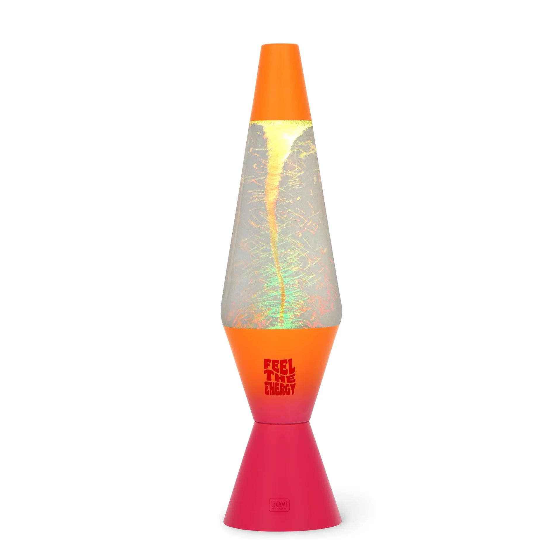 Legami - Lampada Led Tornado Feel The Energy, Luce Multicolore, Effetto Luminoso, Cavo di alimentazione USB/DC incluso, Solo per Uso Interno, 9 x 37 cm