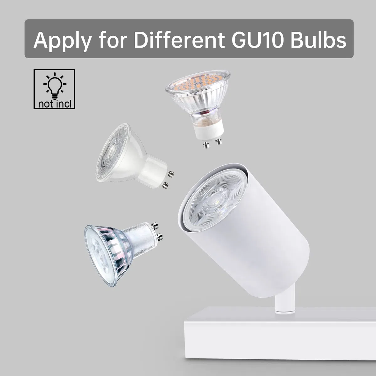 Kambo Faretti da Soffitto Orientabili, Faretti da Parete Interno Bianco per 3 Lampadine GU10 non Incluse, Lampadario Faretti Led Soffitto per Soggiorno Camera da Letto Corridoio, Max 50W