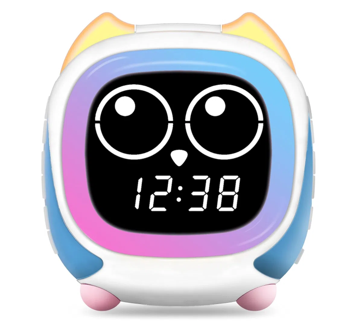 iTOMA Addo Sveglia per Bambini, Lampada da Comodino con Simulazione Alba/Tramonto, Grow Trainer Orologio per Bambini e Lettore Musicale Bluetooth, Rumori Bianchi per Dormire Sveglia Gufo CKS912