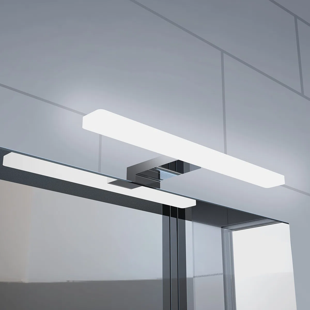 Lampada da Specchio da Trucco a Led 4000K 30cm 8W 640lm da Bagno Luce Armadio Illuminazione Morsetto