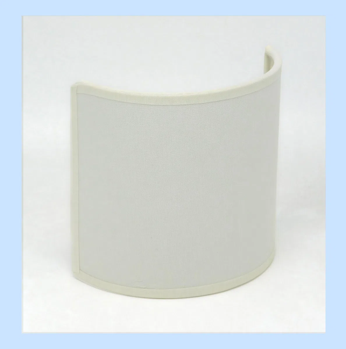 Paralume classico moderno vela ventola mezza tonda in tessuto accoppiato a PVC - produzione propria - made in Italy (avorio, cm 20)